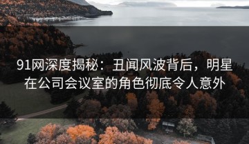 91网深度揭秘：丑闻风波背后，明星在公司会议室的角色彻底令人意外