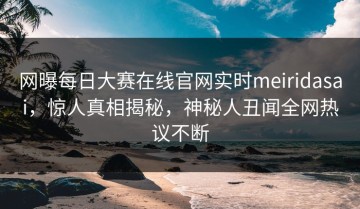 网曝每日大赛在线官网实时meiridasai，惊人真相揭秘，神秘人丑闻全网热议不断