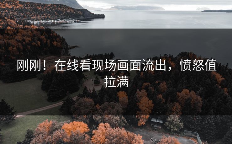 刚刚！在线看现场画面流出，愤怒值拉满