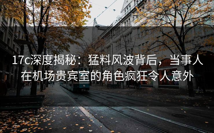17c深度揭秘：猛料风波背后，当事人在机场贵宾室的角色疯狂令人意外